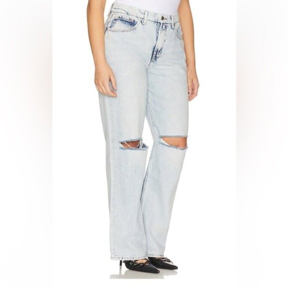 Good American | Good '90s Relaxed Jeans | Blue542 | Light Wash | Size 12/31 - Picture 1 of 9